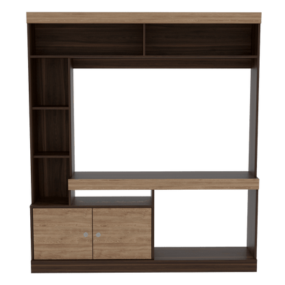 Mesa Para Tv Veonia Caoba Y Miel Para Televisor De 55"