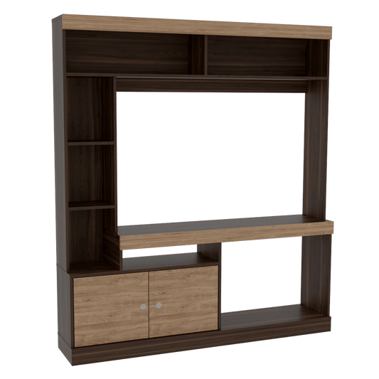 Mesa Para Tv Veonia Caoba Y Miel Para Televisor De 55"