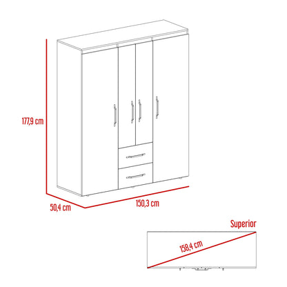 Closet Quenari Eco 180 X 150 X 50  Blanco