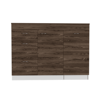 Gabinete Inferior De Cocina Parris Blanco Y Coñac 120 Cm