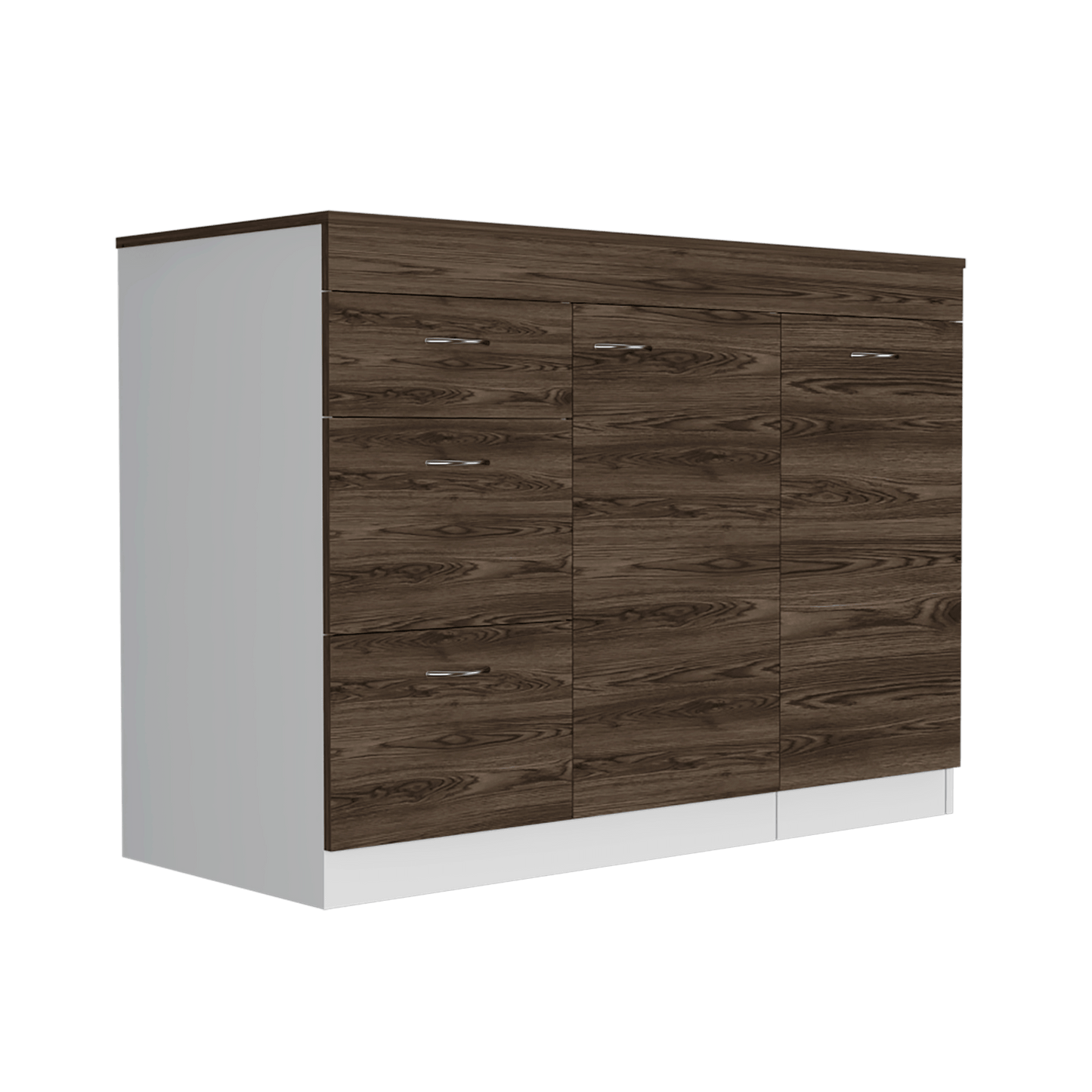 Gabinete Inferior De Cocina Parris Blanco Y Coñac 120 Cm