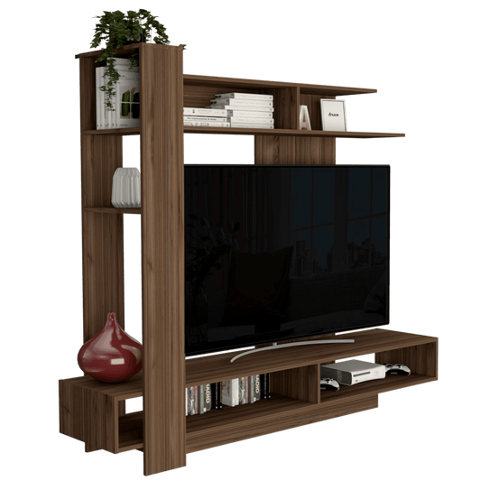 Mesa Para Tv Minava Castaño Para Tv De 65"