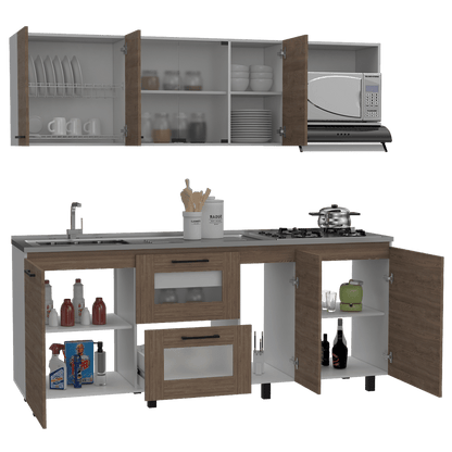 Cocina Integral  Primer Miel Y Blanco Sin Mesón