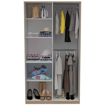 Closet Tradicion Nather 185 Rovere Y Blanco