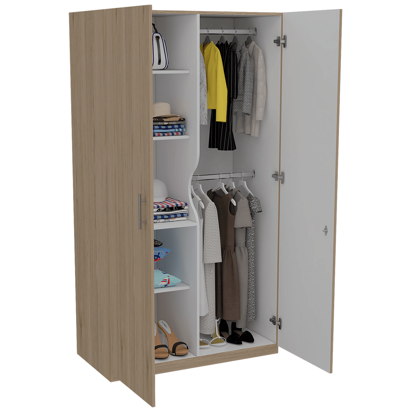 Closet Tradicion Nather 185 Rovere Y Blanco