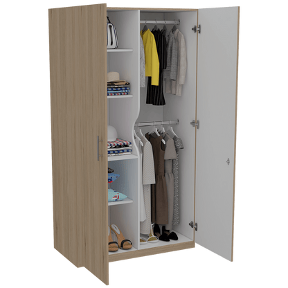 Closet Tradicion Nather 185 Rovere Y Blanco