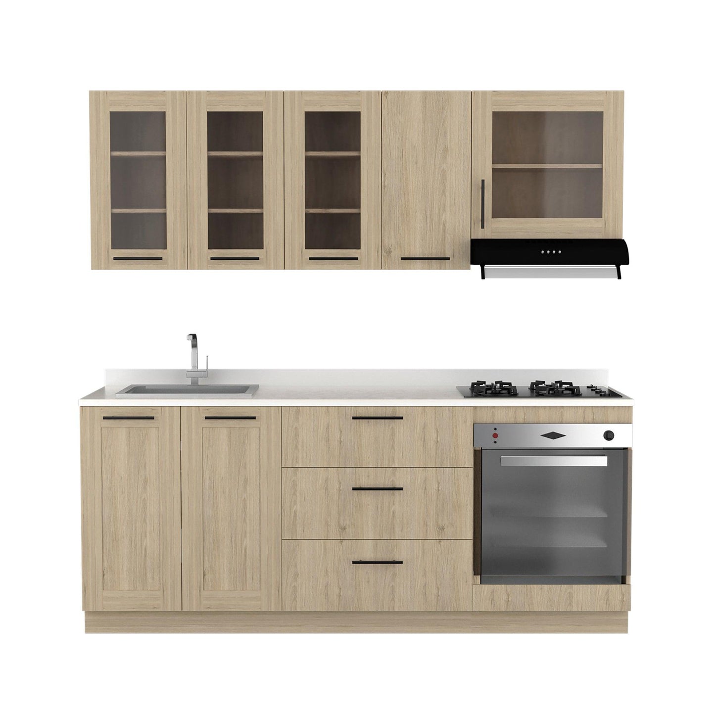 Cocina Integral Elavor Rovere Con Mesón Izquierdo