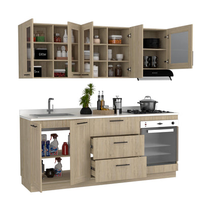 Cocina Integral Elavor Rovere Con Mesón Izquierdo