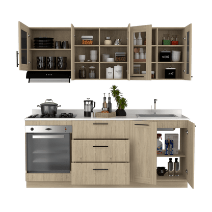 Cocina Integral Elavor Rovere Con Mesón Derecho
