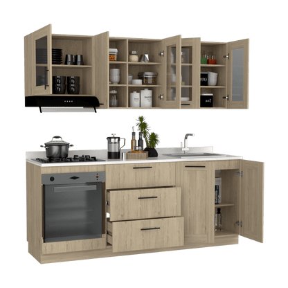 Cocina Integral Elavor Rovere Con Mesón Derecho