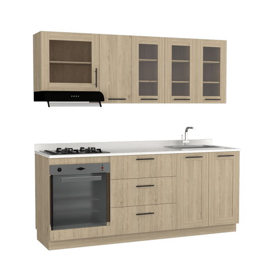 Cocina Integral Elavor Rovere Con Mesón Derecho