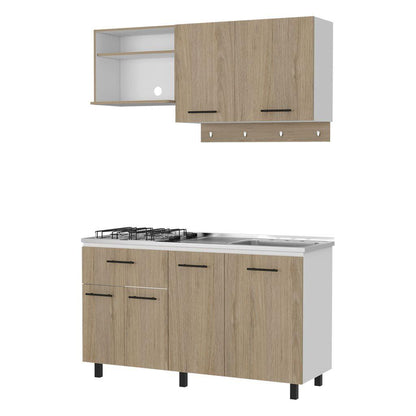 Cocina Integral Xireya Rovere Y Blanco Con Mesón Derecho