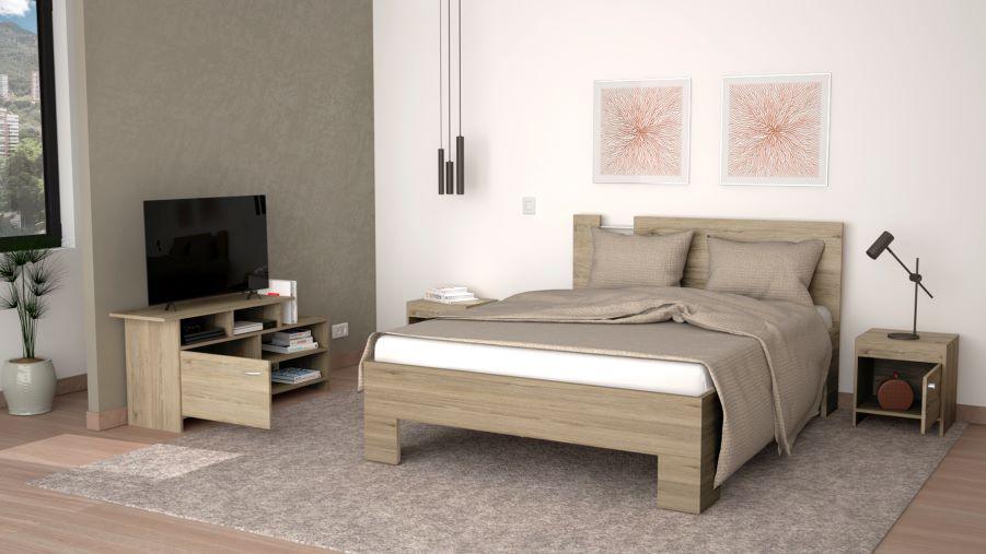 Combo Para Habitación Hulse Con Mesa Para Tv Y Mesas De Noche