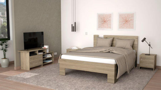 Combo Para Habitación Hulse Con Mesa Para Tv Y Mesas De Noche