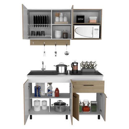 Cocina Integral Xireya Rovere Y Blanco Sin Meson