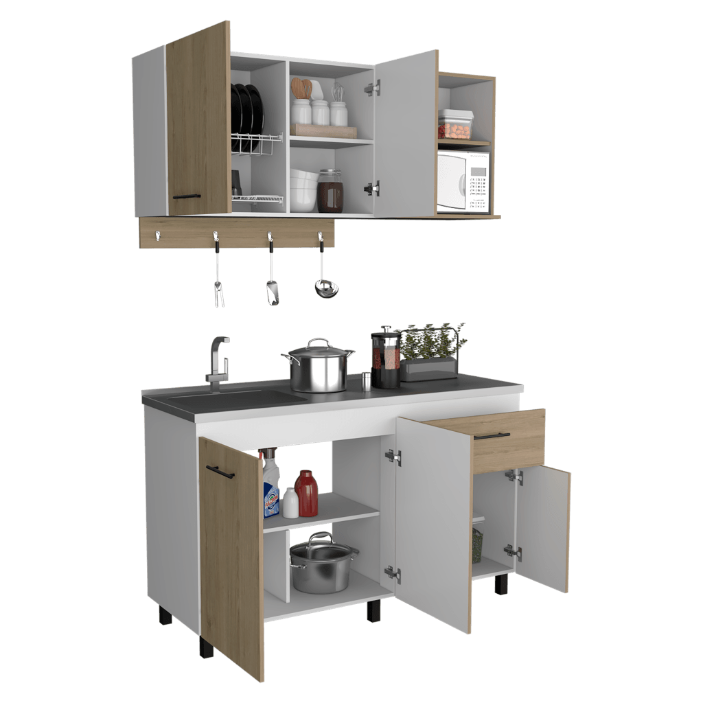 Cocina Integral Xireya Rovere Y Blanco Sin Meson