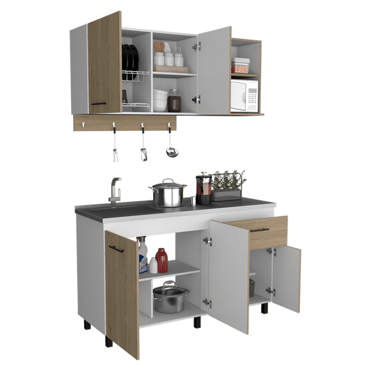 Cocina Integral Xireya Rovere Y Blanco Sin Meson