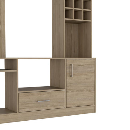 Mesa Para Tv Veluna Rovere Y Blanco, Para Tv De 60''