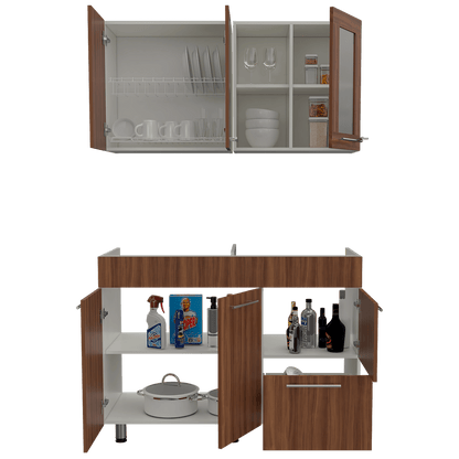 Cocina Integral Orvian Sangría Y Blanco Con Mesón Izquierdo