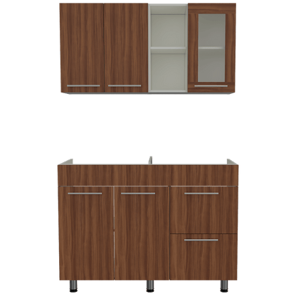Cocina Integral Orvian Sangría Y Blanco Con Mesón Izquierdo
