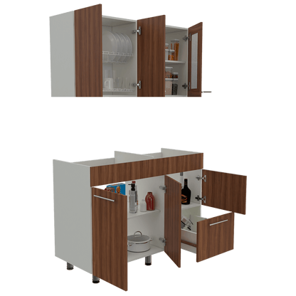 Cocina Integral Orvian Sangría Y Blanco Con Mesón Izquierdo