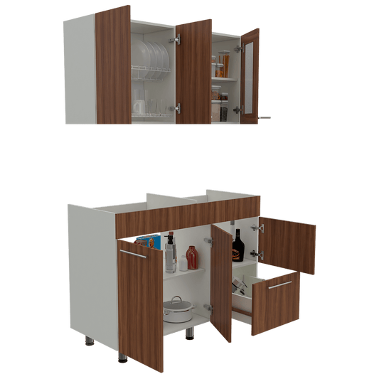 Cocina Integral Orvian Sangría Y Blanco Con Mesón Izquierdo