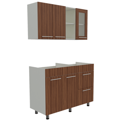 Cocina Integral Orvian Sangría Y Blanco Con Mesón Izquierdo