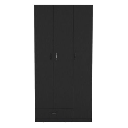 Closet Vtex, Wengue, Con Amplios Espacio Para Ropa Y Tres Puertas Abatibles