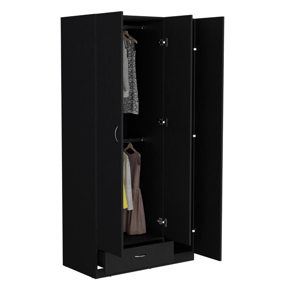 Closet Vtex, Wengue, Con Amplios Espacio Para Ropa Y Tres Puertas Abatibles