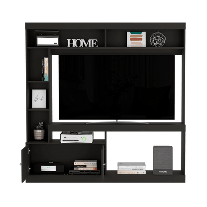 Mesa Para Tv Veonia Wengue Con Espacio Para Televisor De 55 Pulgadas