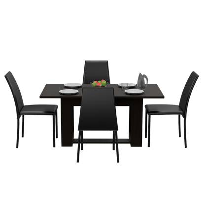 Mesa De Comedor Volina Wengue 6 Puestos