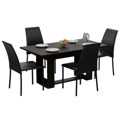 Mesa De Comedor Volina Wengue 6 Puestos