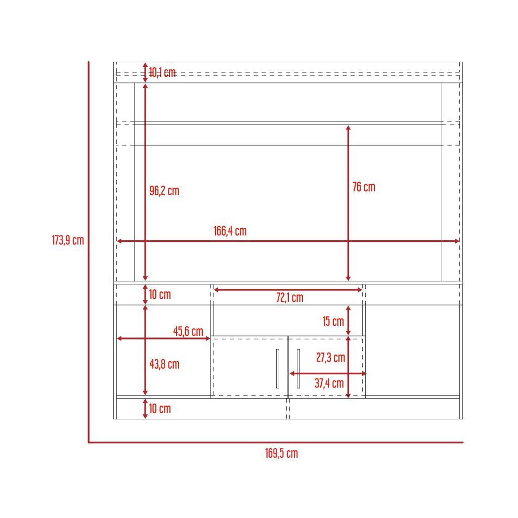 Mesa Para Tv Toiwe Wengue Para Televisor De 50"
