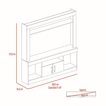 Mesa Para Tv Toiwe Wengue Para Televisor De 50"