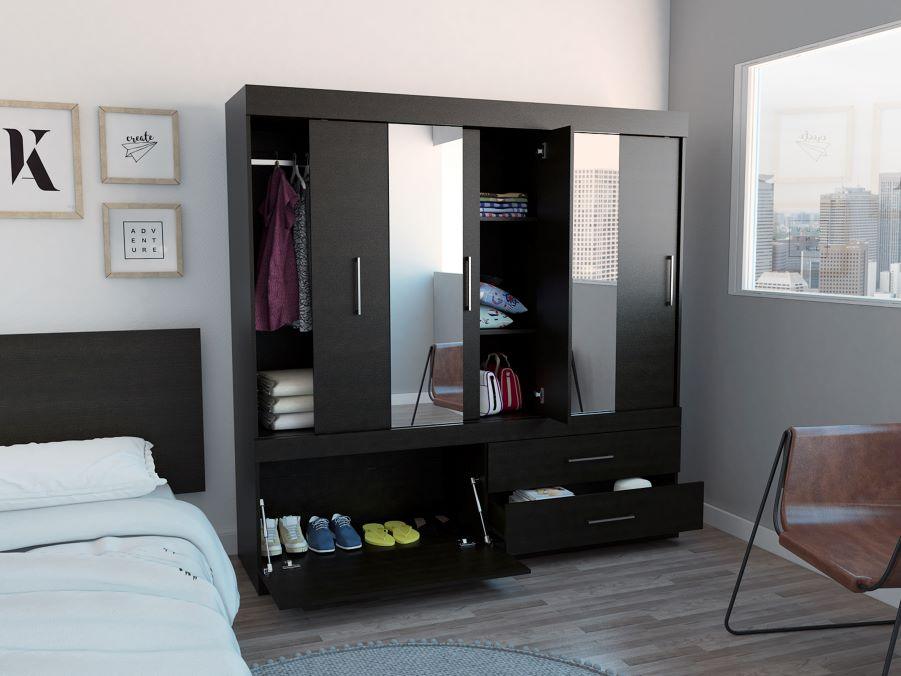 Closet Levara Wengue Con Espejo