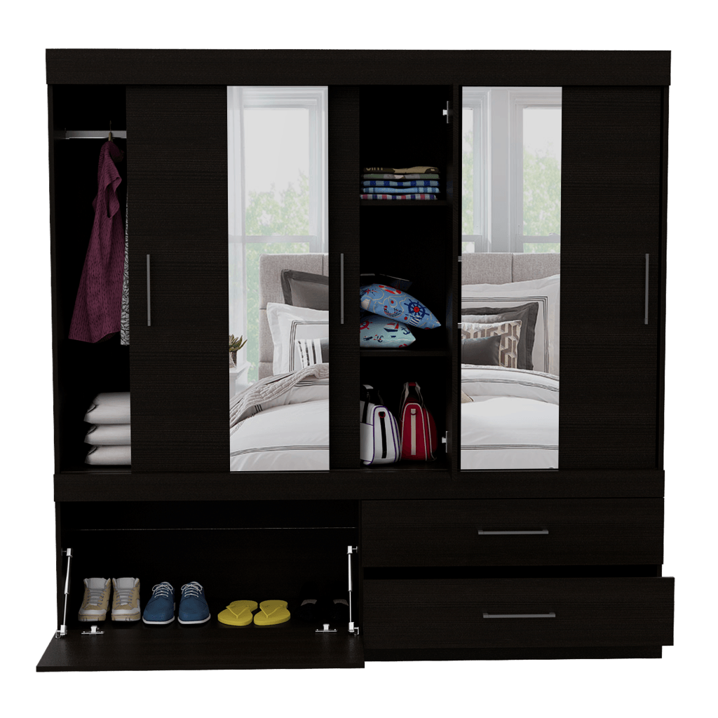 Closet Levara Wengue Con Espejo