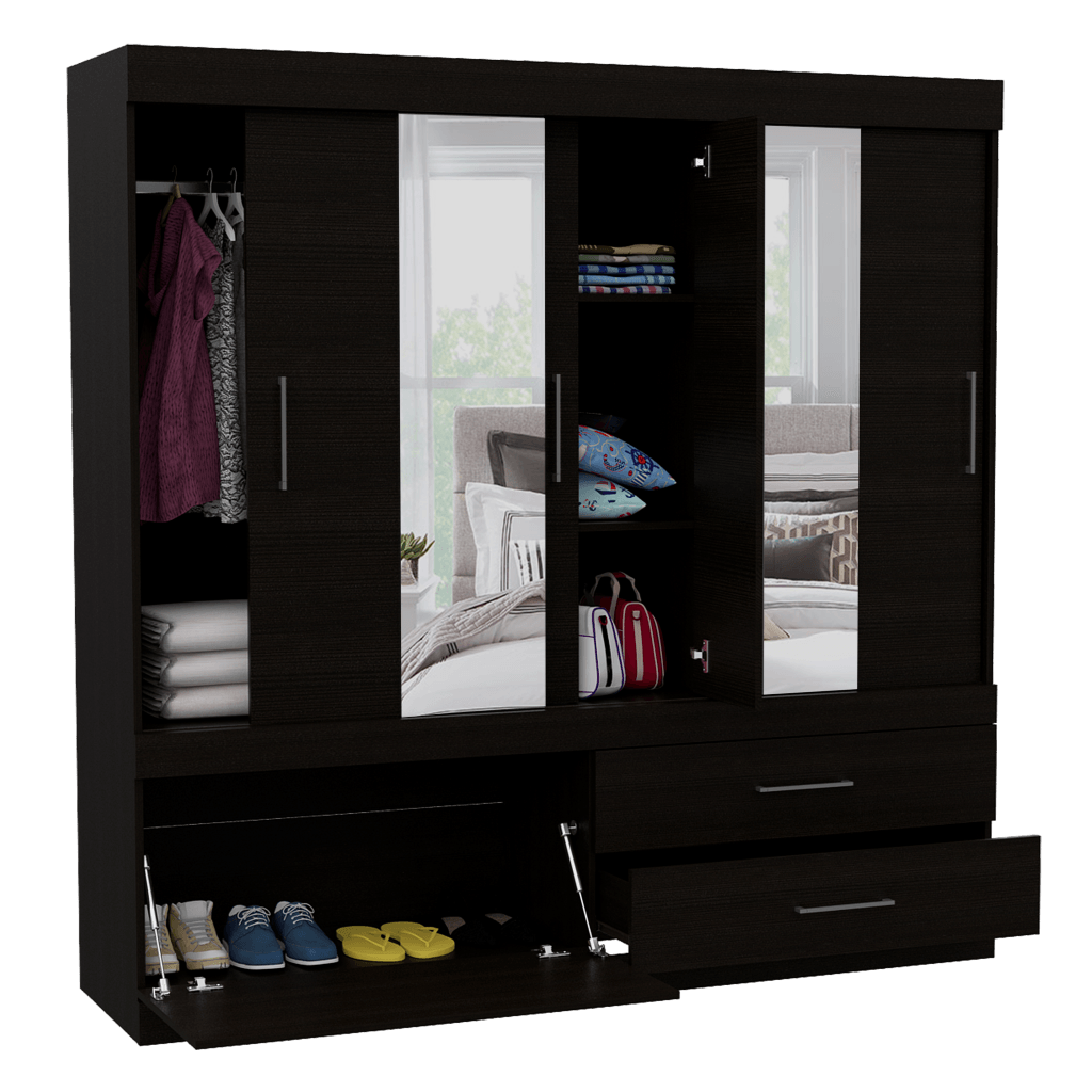 Closet Levara Wengue Con Espejo