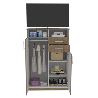 Closet Entretenimiento Milk Miel + Blanco