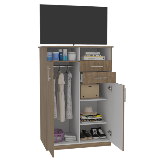 Closet Entretenimiento Milk Miel + Blanco