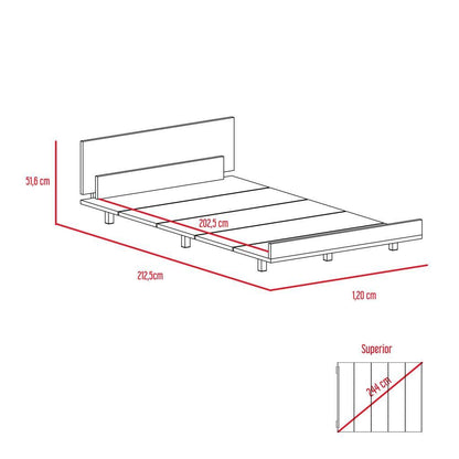 Cama 1.20 Kaia(2C) Miel/Bl