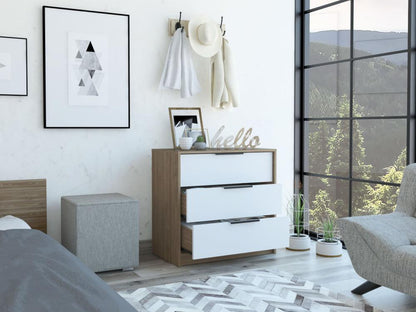 Organizador Okria Miel Y Blanco Tres Cajones