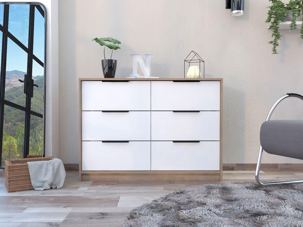 Organizador Okria Miel Y Blanco Cuatro Cajones