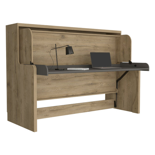 Cama Escritorio Multifuncional Kantmo Macadamia Y Plata
