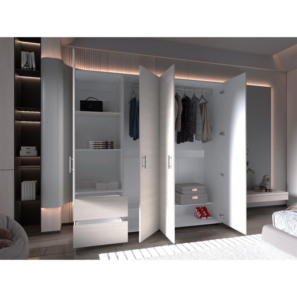Closet Janari 200 Nevado Y Blanco