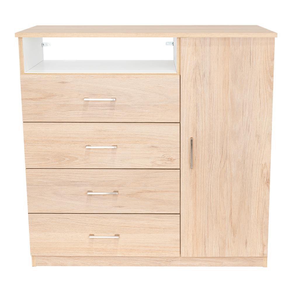 Organizador Zireon Rovere Y Blanco Con Cuatro Cajones