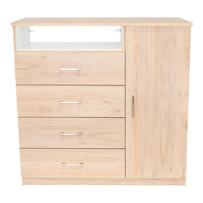 Organizador Zireon Rovere Y Blanco Con Cuatro Cajones