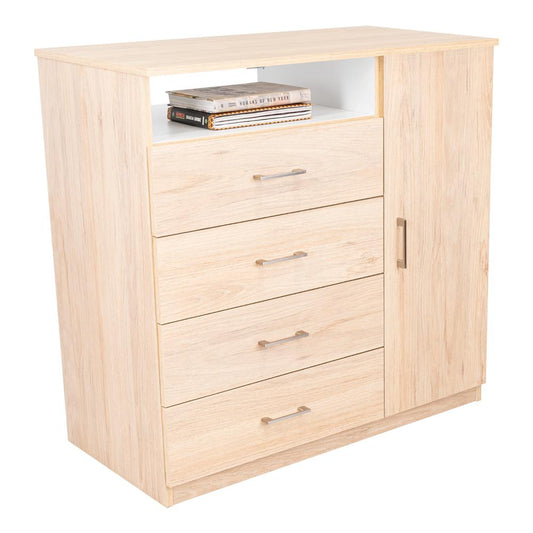 Organizador Zireon Rovere Y Blanco Con Cuatro Cajones