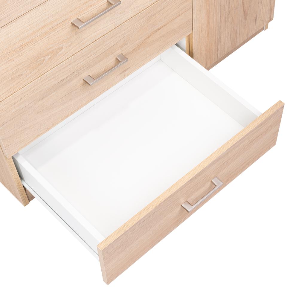 Organizador Zireon Rovere Y Blanco Con Cuatro Cajones