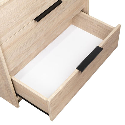 Comoda 3 Cajones Okria  Rovere + Blanco