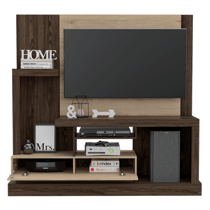 Mesa Para Tv Nelari Rovere Y Coñac Con Espacio Para Televisor De Hasta 55 Pulgadas